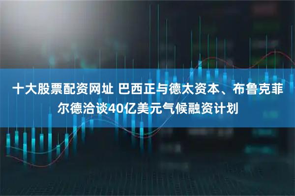 十大股票配资网址 巴西正与德太资本、布鲁克菲尔德洽谈40亿美元气候融资计划